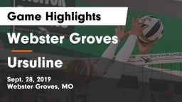 Webster Groves  vs Ursuline Game Highlights - Sept. 28, 2019