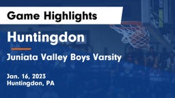 Huntingdon  vs Juniata Valley Boys Varsity Game Highlights - Jan. 16, 2023