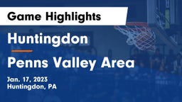 Huntingdon  vs Penns Valley Area  Game Highlights - Jan. 17, 2023