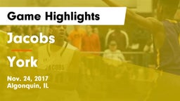 Jacobs  vs York  Game Highlights - Nov. 24, 2017