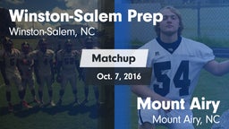 Matchup: Winston-Salem Prep vs. Mount Airy  2016