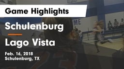 Schulenburg  vs Lago Vista Game Highlights - Feb. 16, 2018
