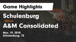 Schulenburg  vs A&M Consolidated Game Highlights - Nov. 19, 2018