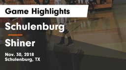 Schulenburg  vs Shiner  Game Highlights - Nov. 30, 2018
