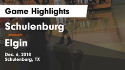 Schulenburg  vs Elgin  Game Highlights - Dec. 6, 2018