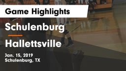 Schulenburg  vs Hallettsville  Game Highlights - Jan. 15, 2019