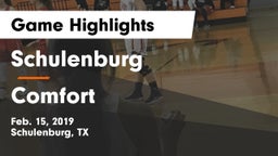 Schulenburg  vs Comfort  Game Highlights - Feb. 15, 2019