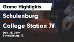 Schulenburg  vs College Station JV Game Highlights - Dec. 13, 2019