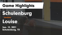 Schulenburg  vs Louise Game Highlights - Jan. 12, 2021
