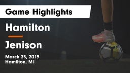 Hamilton  vs Jenison Game Highlights - March 25, 2019