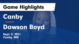 Canby  vs Dawson Boyd Game Highlights - Sept. 9, 2021
