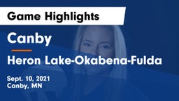 Canby  vs Heron Lake-Okabena-Fulda Game Highlights - Sept. 10, 2021