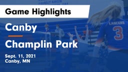 Canby  vs Champlin Park  Game Highlights - Sept. 11, 2021