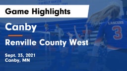 Canby  vs Renville County West  Game Highlights - Sept. 23, 2021