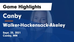 Canby  vs Walker-Hackensack-Akeley  Game Highlights - Sept. 25, 2021