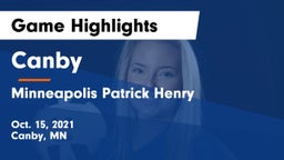 Canby  vs Minneapolis Patrick Henry  Game Highlights - Oct. 15, 2021