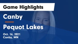Canby  vs Pequot Lakes  Game Highlights - Oct. 16, 2021