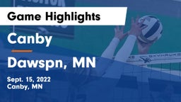 Canby  vs Dawspn, MN Game Highlights - Sept. 15, 2022