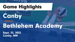 Canby  vs Bethlehem Academy  Game Highlights - Sept. 23, 2022