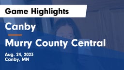 Canby  vs Murry County Central Game Highlights - Aug. 24, 2023