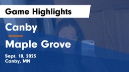 Canby  vs Maple Grove  Game Highlights - Sept. 10, 2023
