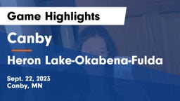 Canby  vs Heron Lake-Okabena-Fulda Game Highlights - Sept. 22, 2023