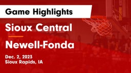 Sioux Central  vs Newell-Fonda  Game Highlights - Dec. 2, 2023