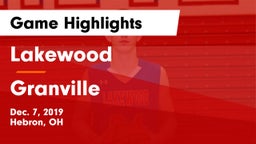 Lakewood  vs Granville  Game Highlights - Dec. 7, 2019