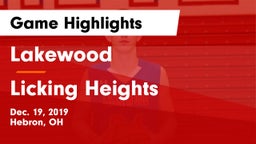 Lakewood  vs Licking Heights  Game Highlights - Dec. 19, 2019