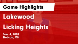 Lakewood  vs Licking Heights  Game Highlights - Jan. 4, 2020