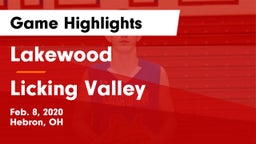 Lakewood  vs Licking Valley  Game Highlights - Feb. 8, 2020