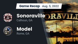 Recap: Sonoraville  vs. Model  2022