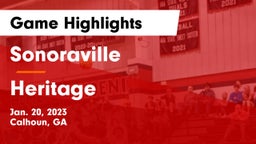 Sonoraville  vs Heritage  Game Highlights - Jan. 20, 2023