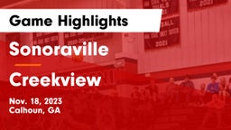 Sonoraville  vs Creekview  Game Highlights - Nov. 18, 2023