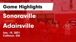 Sonoraville  vs Adairsville  Game Highlights - Jan. 19, 2021