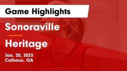 Sonoraville  vs Heritage  Game Highlights - Jan. 20, 2023