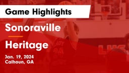 Sonoraville  vs Heritage  Game Highlights - Jan. 19, 2024
