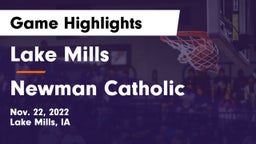 Lake Mills  vs Newman Catholic  Game Highlights - Nov. 22, 2022