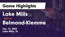 Lake Mills  vs Belmond-Klemme  Game Highlights - Jan. 13, 2023