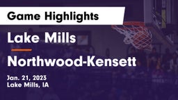 Lake Mills  vs Northwood-Kensett  Game Highlights - Jan. 21, 2023