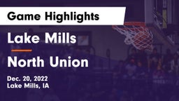 Lake Mills  vs North Union   Game Highlights - Dec. 20, 2022
