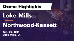 Lake Mills  vs Northwood-Kensett  Game Highlights - Jan. 20, 2024