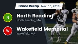 Recap: North Reading  vs. Wakefield Memorial  2019