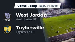 Recap: West Jordan  vs. Taylorsville  2018
