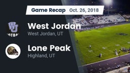 Recap: West Jordan  vs. Lone Peak  2018