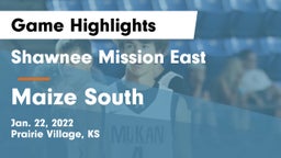 Shawnee Mission East  vs Maize South  Game Highlights - Jan. 22, 2022