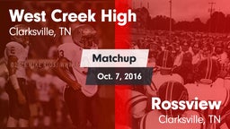 Matchup: West Creek High vs. Rossview  2016