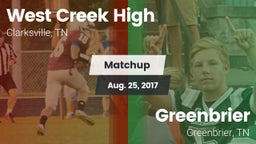 Matchup: West Creek High vs. Greenbrier  2017
