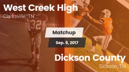 Matchup: West Creek High vs. Dickson County  2017