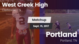 Matchup: West Creek High vs. Portland  2017